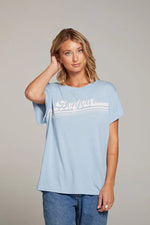 Load image into Gallery viewer, Chaser Bonjour Baby Blue Tee