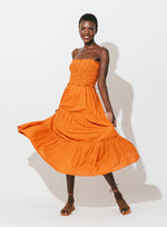 Load image into Gallery viewer, Cleobella-Allegra-Midi-Dress-Bright-Orange