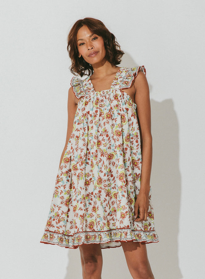 cleobella dress Cleobella Cleobella Ruffle Strap Floral Daphne Mini Dress | Sz: L