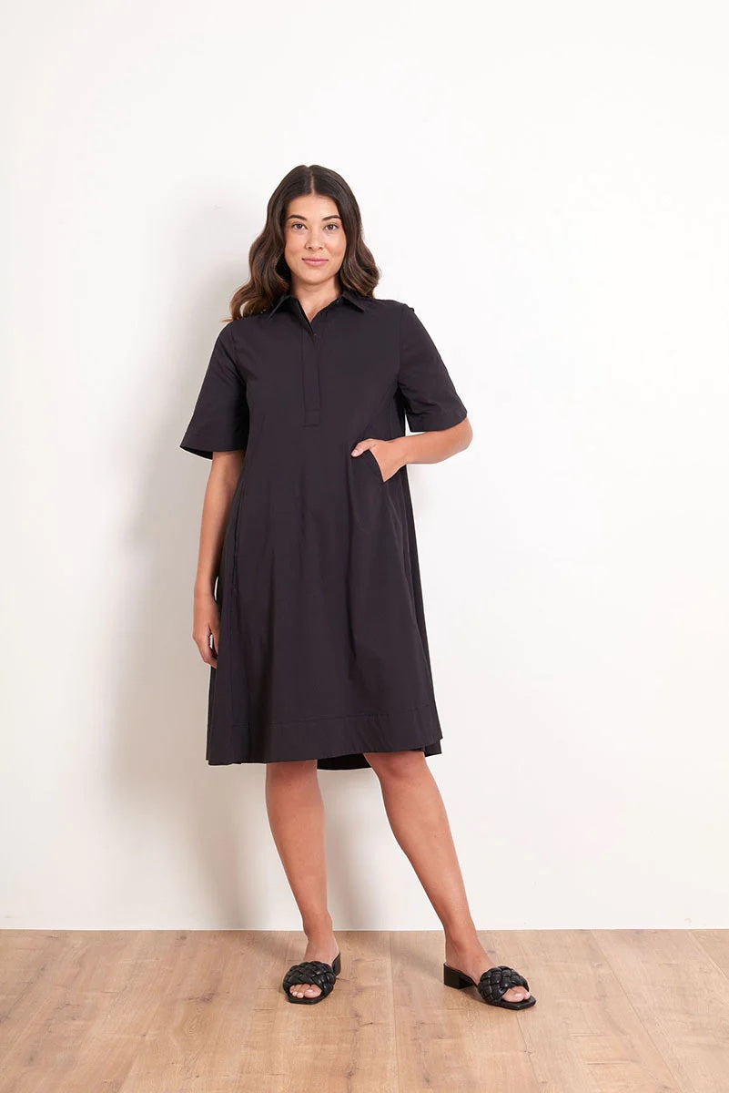 Foil - Full Swing Trapeze Dress - Black - Sands Boutique USA 2 Foil - Full Swing Trapeze Dress - Black - Sands Boutique USA 2