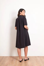 Load image into Gallery viewer, Foil Full Swing Trapeze Dress Black