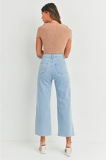 Load image into Gallery viewer, Just-Black-Denim-Cargo-Pocket-Wide-Leg-Back