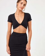 Load image into Gallery viewer, L*SPACE x Hanna Montazami Isla Skirt - Black - Close