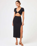 Load image into Gallery viewer, L*SPACE x Hanna Montazami Isla Skirt - Black - Front