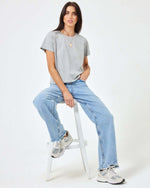 Load image into Gallery viewer, LSpace All Day Top in Heather Grey - Model
