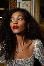 Load image into Gallery viewer, Natalie B Jewelry - Adina Hoop - Silver - Model 12