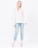 Load image into Gallery viewer, Claudia Cashmere Blend Trapeze Top - Model