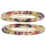 Load image into Gallery viewer, Wide Oval Retro Acrylic Hair Clip Multi-Color