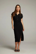 Load image into Gallery viewer, chaser atlantic true black midi dress