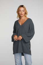Load image into Gallery viewer, chaser-coda-tunic-charcoal-front