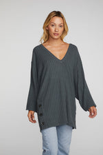 Load image into Gallery viewer, chaser-coda-tunic-charcoal-side