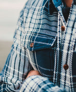 Load image into Gallery viewer, Outerknown - Blanket Shirt in Blue - Close Alt