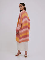 Load image into Gallery viewer, polonio-long-cardigan-rosa-back