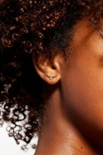 Load image into Gallery viewer, Sophie Ratner Crescent Studs in Yellow Gold