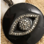 Load image into Gallery viewer, Black Evil Eye Diamond Pendant