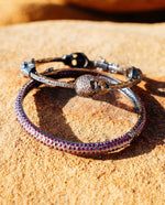 Load image into Gallery viewer, Skull Diamond and Ruby Bangle