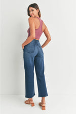 Load image into Gallery viewer, Just Black Denim Cargo Pocket Wide Leg Dark Denim
