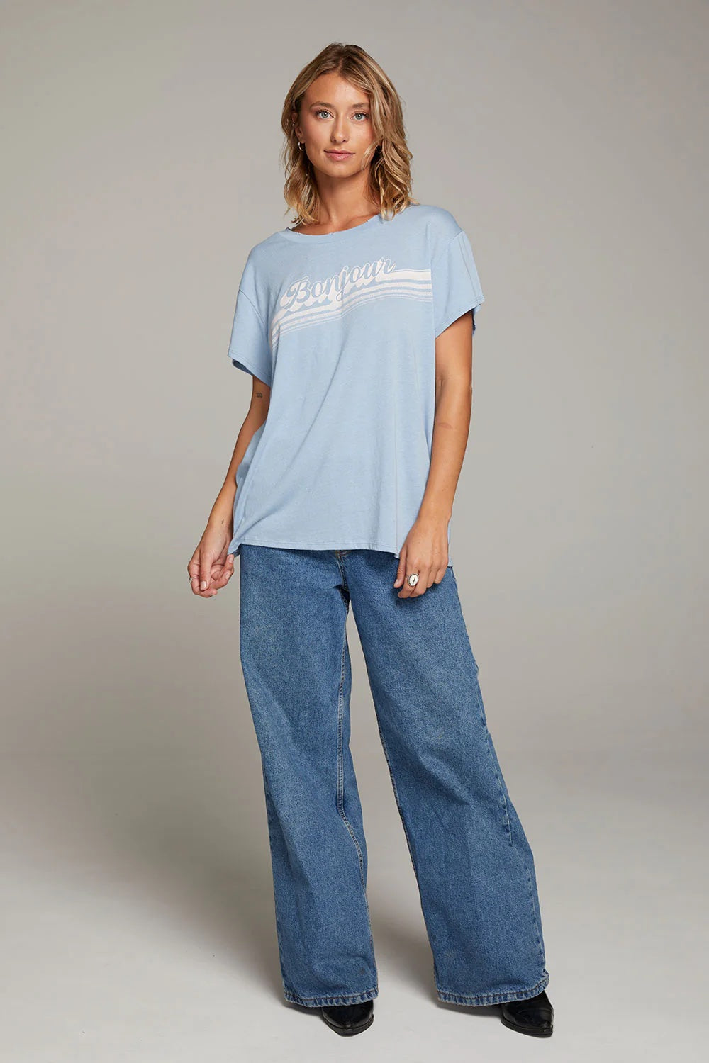 Chaser Bonjour Baby Blue Tee