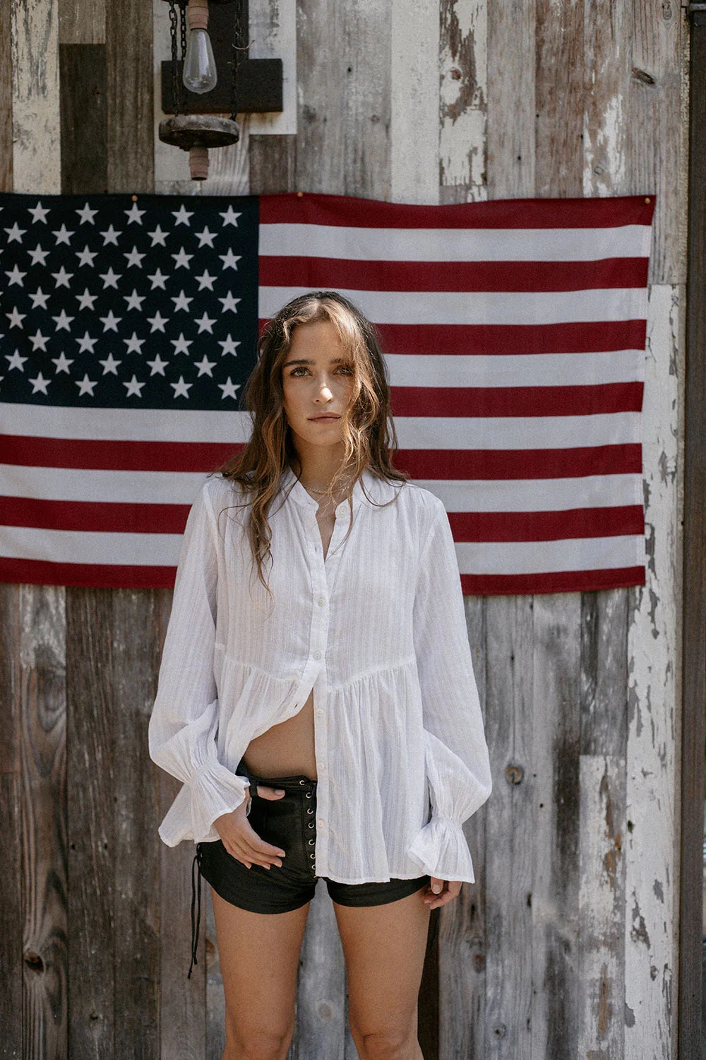 Chaser Dolphin White Button Down