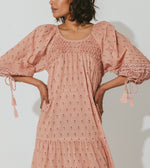 Load image into Gallery viewer, Cleobella-Petra-Kaftan-Dress-Petal-Dresses-Closeup
