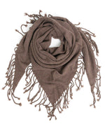 Load image into Gallery viewer, Dropped Needle Cashmere Wrap in Brown
