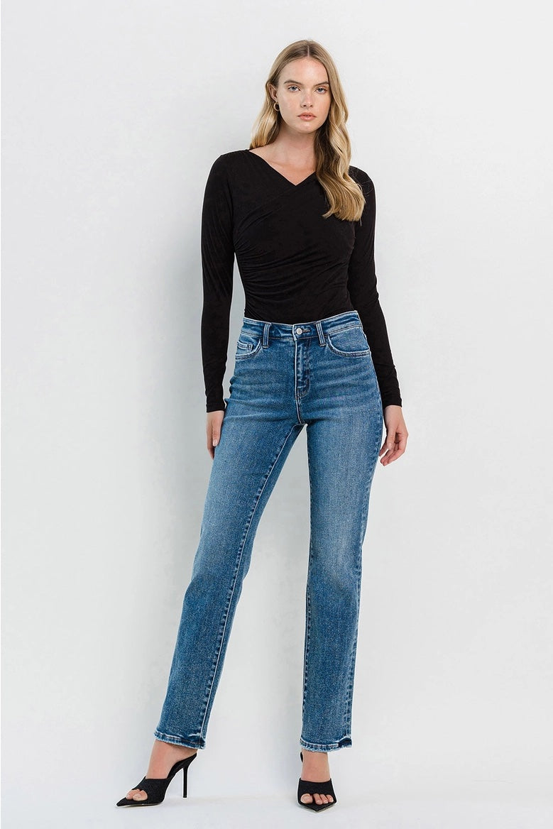 Flying Monkey High Rise Straight Leg Denim