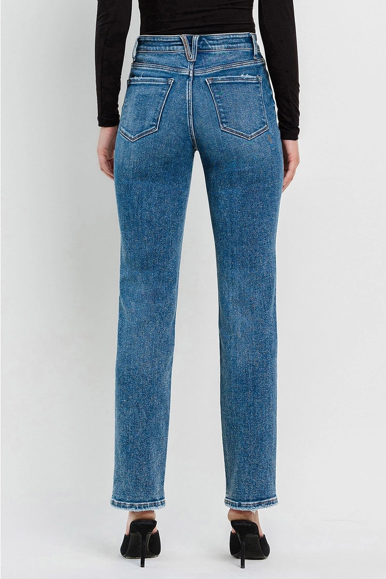 Flying Monkey High Rise Straight Leg Denim