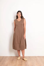 Load image into Gallery viewer, Foil Believe The Hype Trapeze Bayleaf Dress
