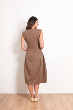 Load image into Gallery viewer, Foil Believe The Hype Trapeze Bayleaf Dress
