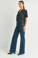 Load image into Gallery viewer, Just Black Denim Palazzo Pant
