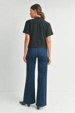Load image into Gallery viewer, Just Black Denim Palazzo Pant
