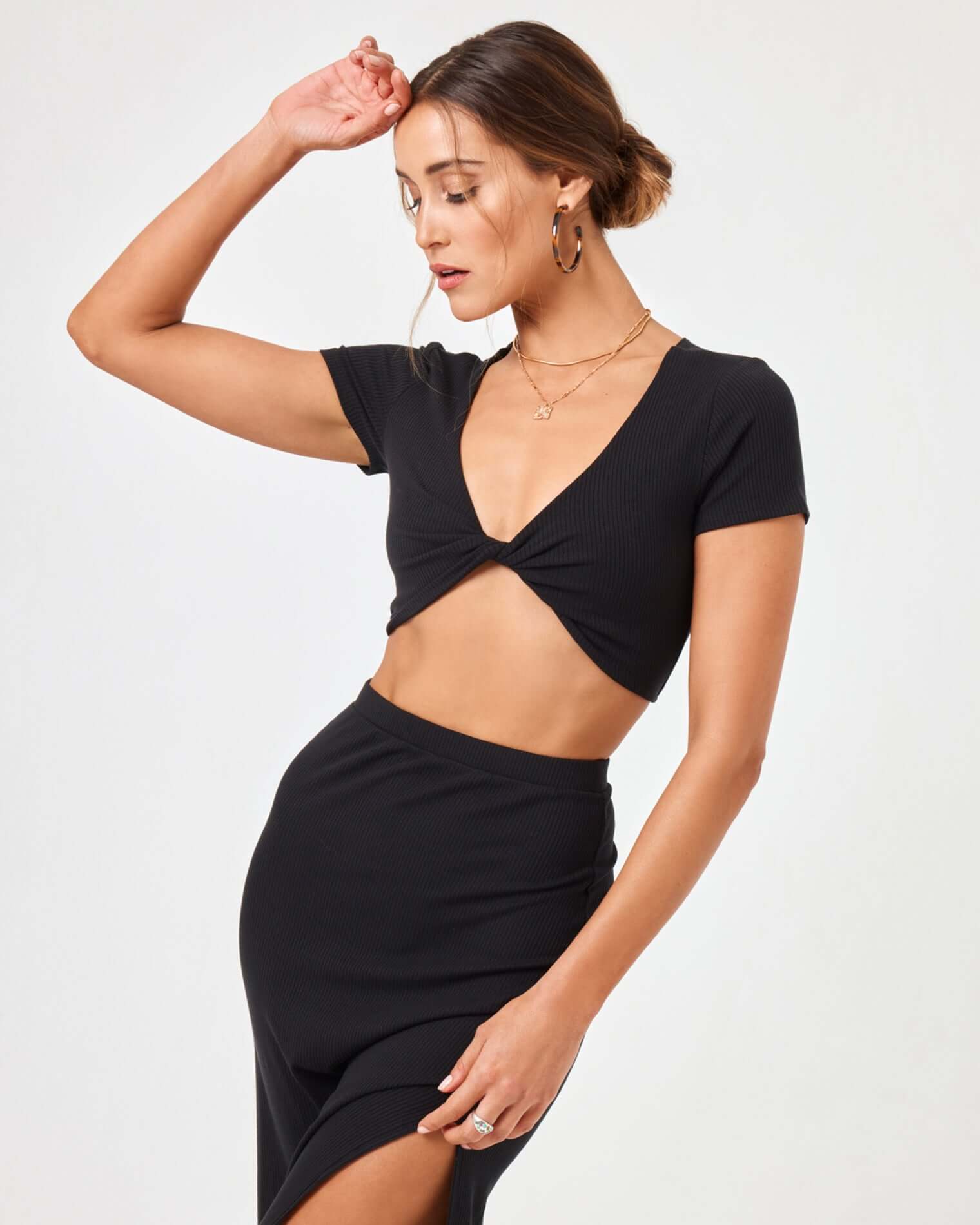  L*SPACE x Hanna Montazami Isla Skirt - Black - Alt