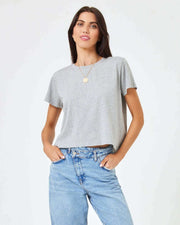 LSpace All Day Top in Heather Grey - Front