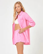 Load image into Gallery viewer, Poplin Skipper Top in Guava
