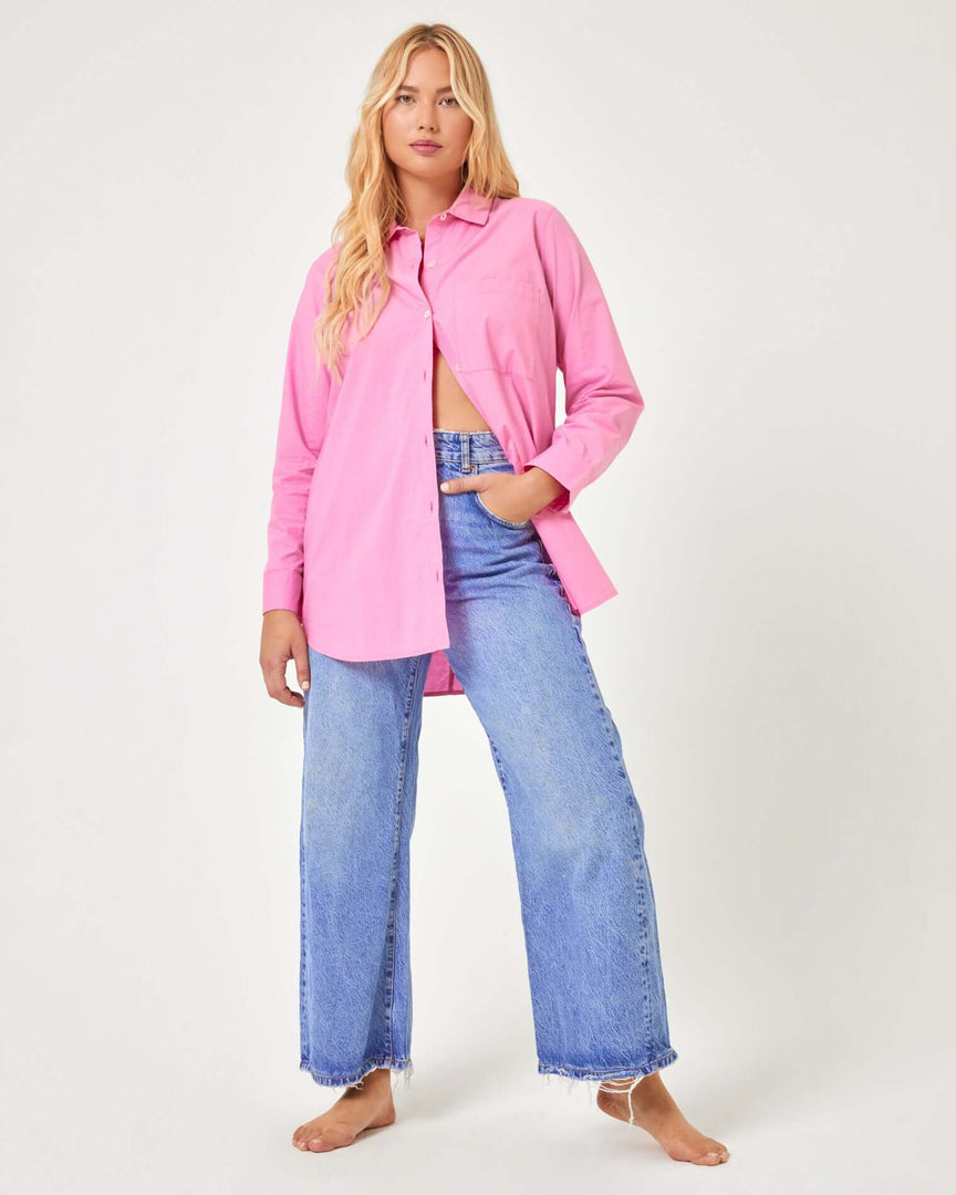 LSpace Poplin Skipper Top Guava - Full