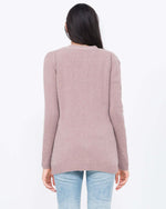Load image into Gallery viewer, Yuna Cashmere Boyfriend Cardi in Pink - Back
