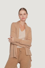 Load image into Gallery viewer, Quinn Waterfall Tan Cardigan

