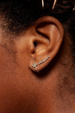 Load image into Gallery viewer, Sophie Ratner Hooked Pave Studs in Yellow Gold Close
