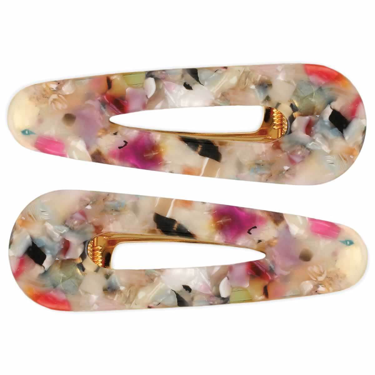 ZAD Pressed Resin Oversize Barrettes - Mulit-Color