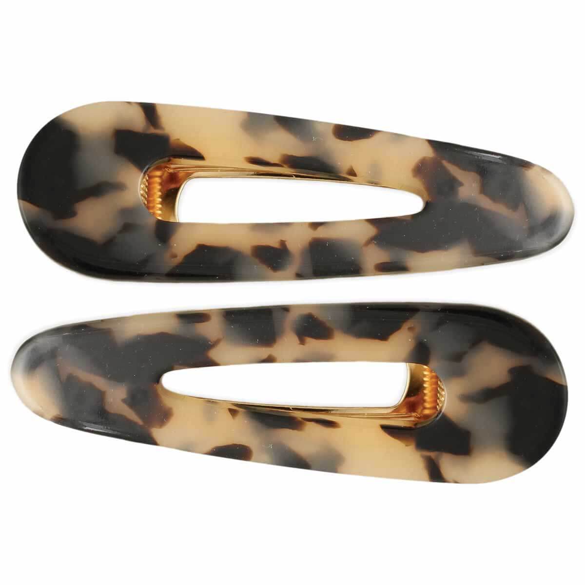 Pressed Resin Oversize Barrette in Tortoise Shell