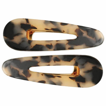Pressed Resin Oversize Barrette in Tortoise Shell