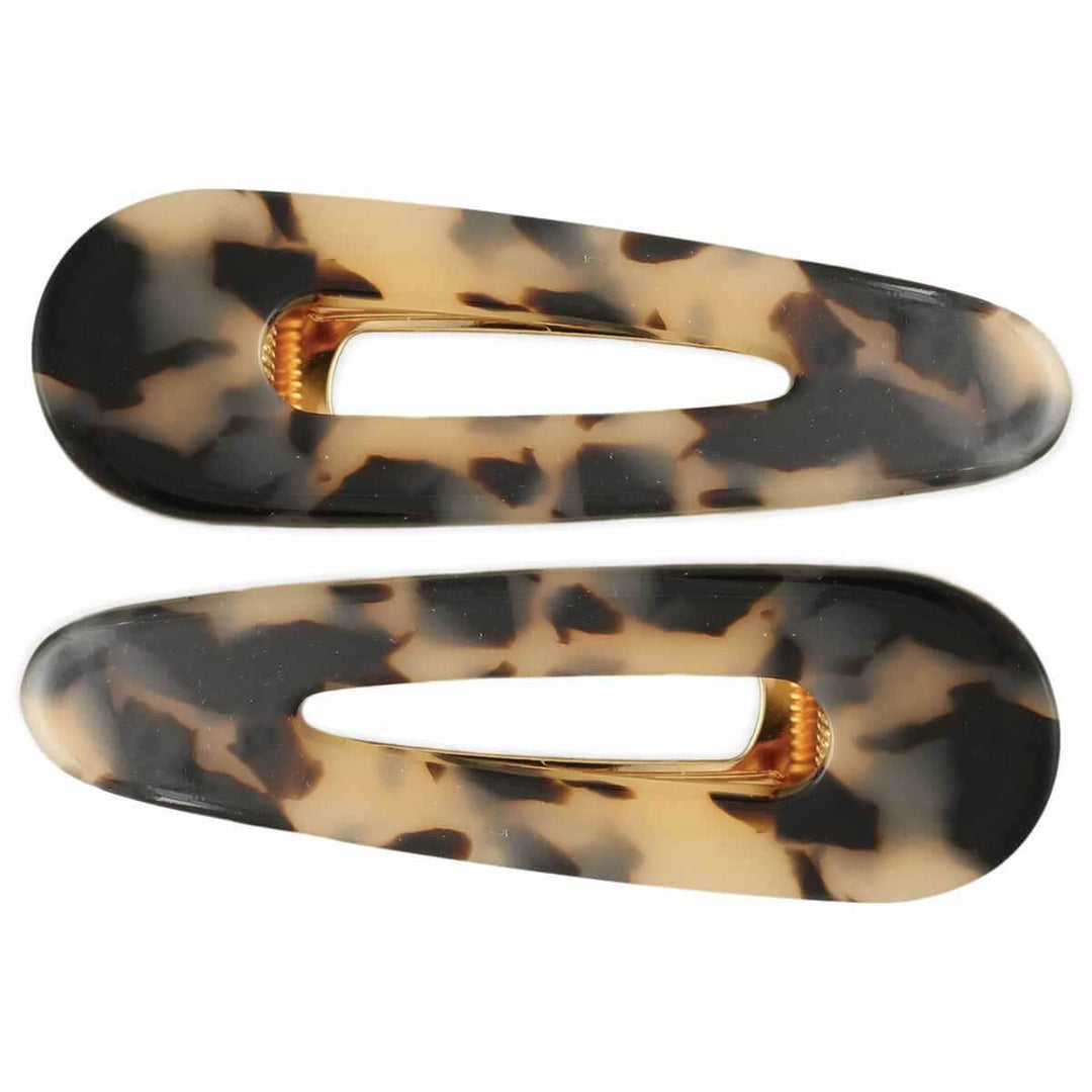 Pressed Resin Oversize Barrette in Tortoise Shell