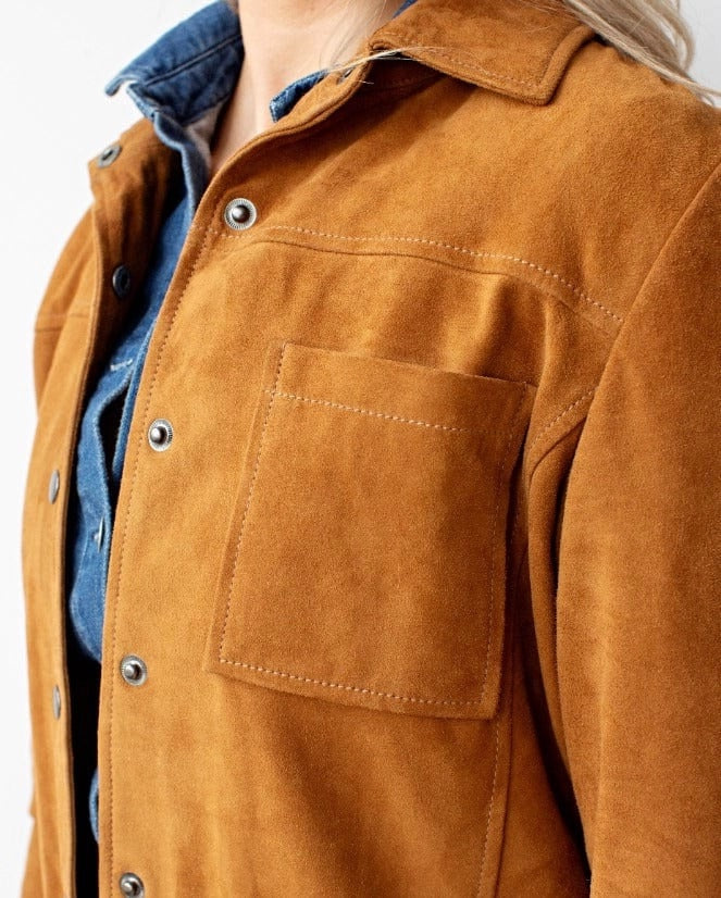 Amersterdam Heritage Brown Suede Jacket