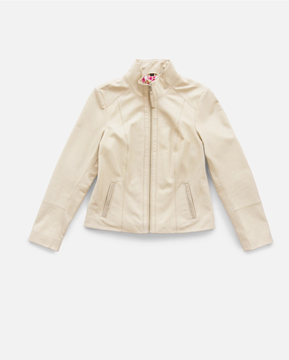 Amsterdam Heritage Cream Urban Leather Jacket