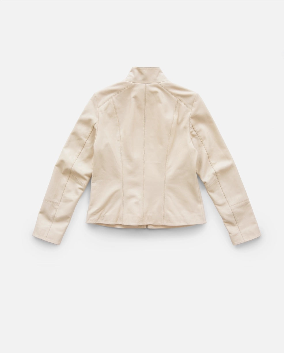 Amsterdam Heritage Cream Urban Leather Jacket