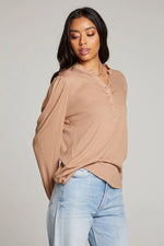 Load image into Gallery viewer, Chaser Lotus Warm Taupe Long Sleeve
