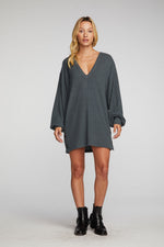 Load image into Gallery viewer, chaser-coda-tunic-charcoal-front-with-boots
