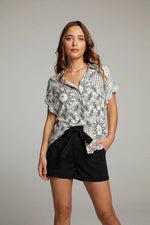 Load image into Gallery viewer, Chaser Rythmm Button Down Paisley Print Tee
