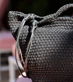 Load image into Gallery viewer, Cleobella Crochet Basket Bag in Black
