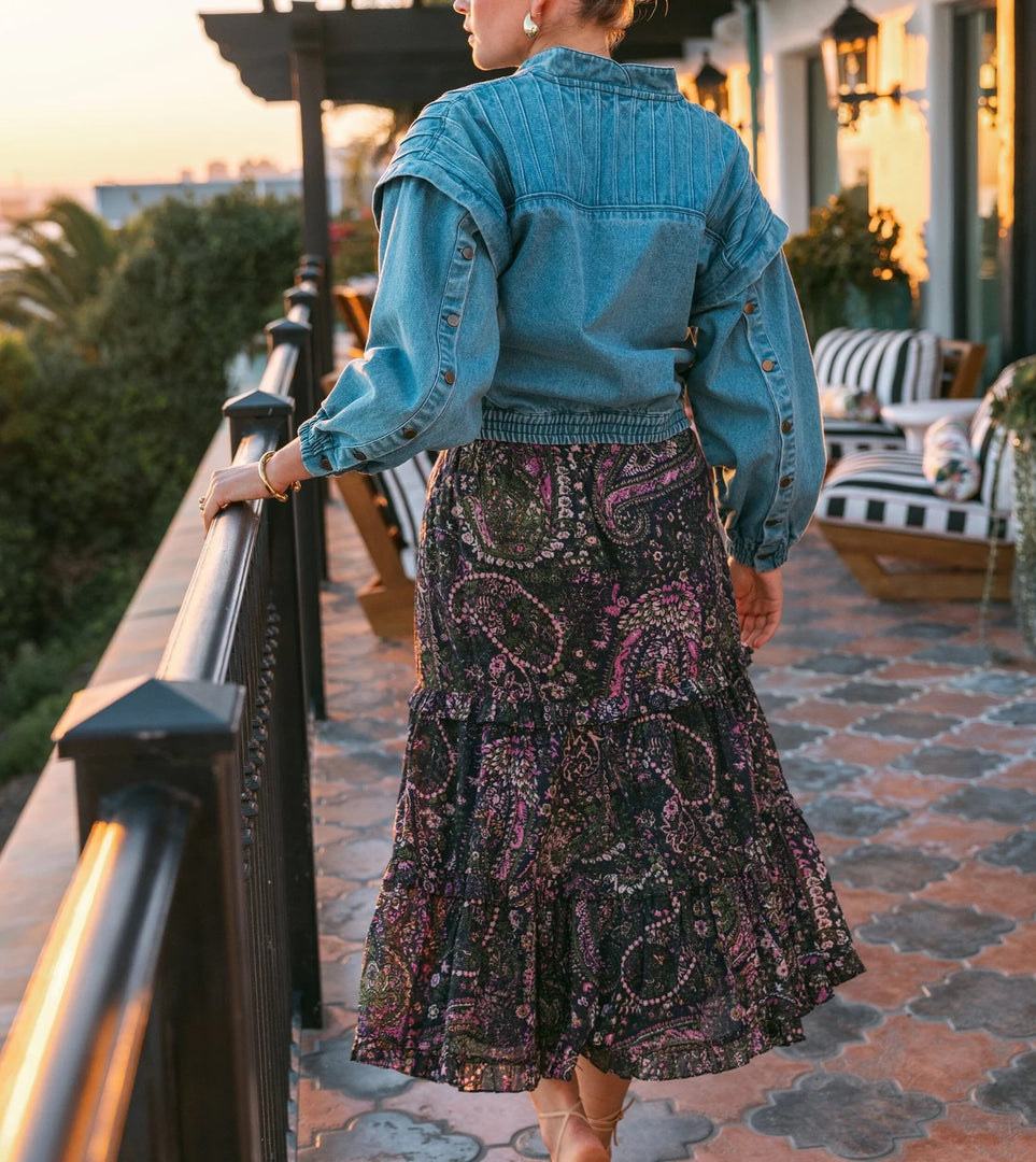 Cleobella Darcy Ankle Skirt in Paisley